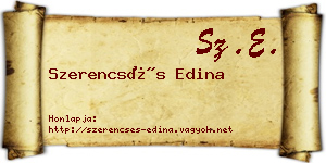 Szerencsés Edina névjegykártya