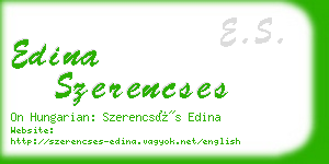 edina szerencses business card